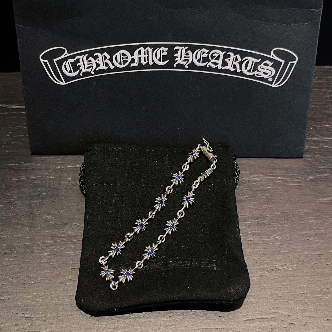 Chrome Hearts 다이아 크로스 팔찌｜925 실버
